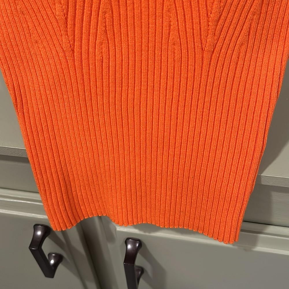 Orange Ribbed Top - Picture 3 of 6